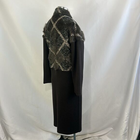 NWT Carlisle Brown With Faux Fur Trim Coat - Picture 5 of 7